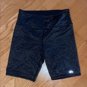 ALO Yoga Black Bike Shorts High Waist Stretch